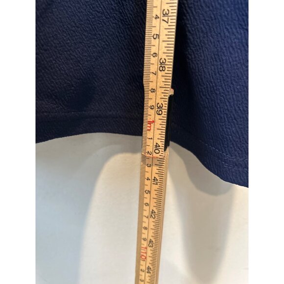 Oxiuly Fashion Dress Women's‎  Navy Blue pockets Fit & Flare Office Career sz M - Picture 7 of 12